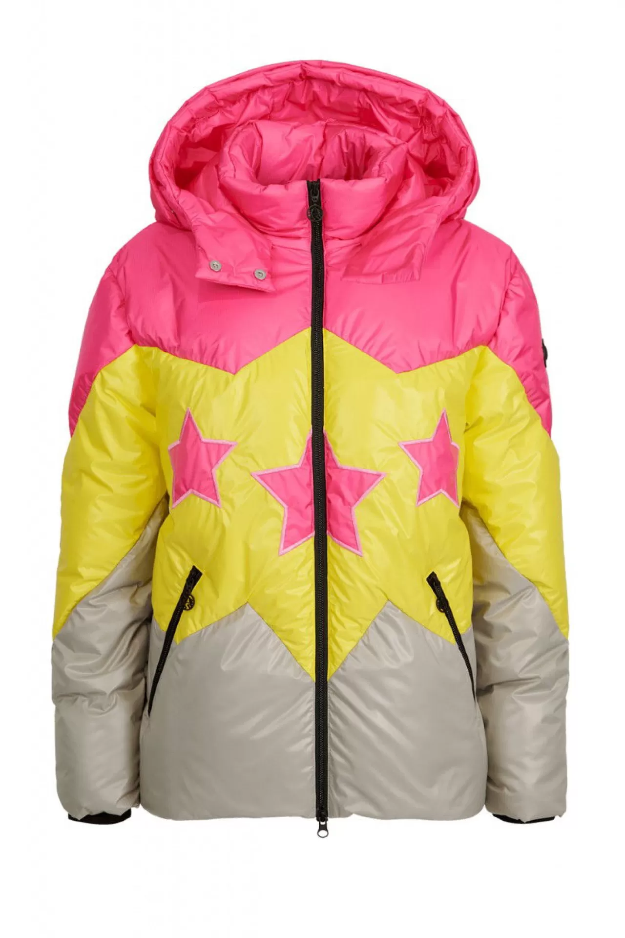 Colour-Blocking-Daunen-Jacke Mit Sternen-Applikationen^Sportalm Hot