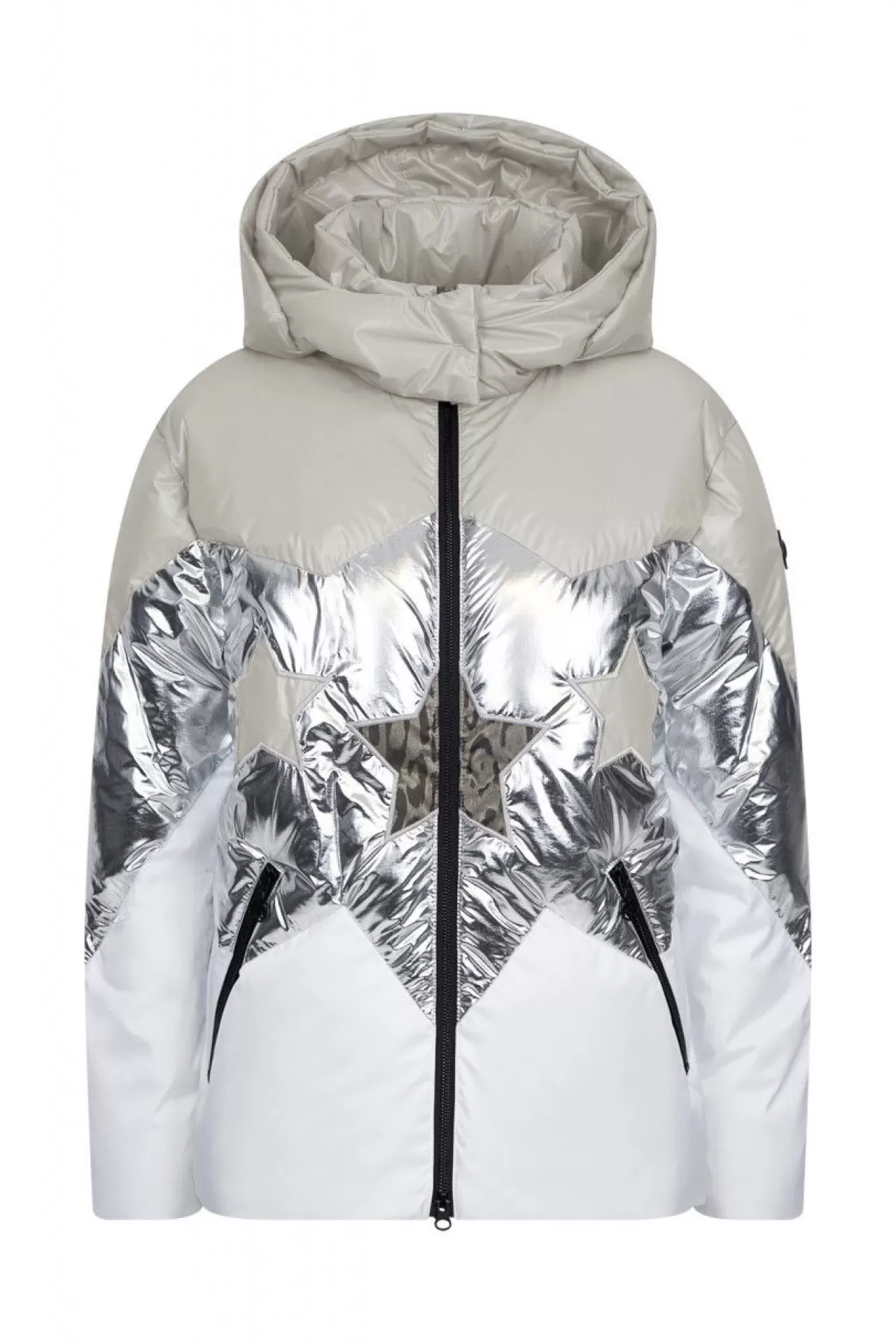 Colour-Blocking-Daunen-Jacke Mit Sternen-Applikationen^Sportalm Hot