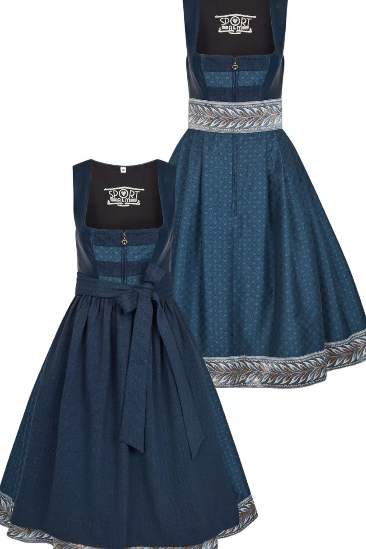 Dirndl Aus Kunstleder Und Zusätzlichem Gürtel^Sportalm New