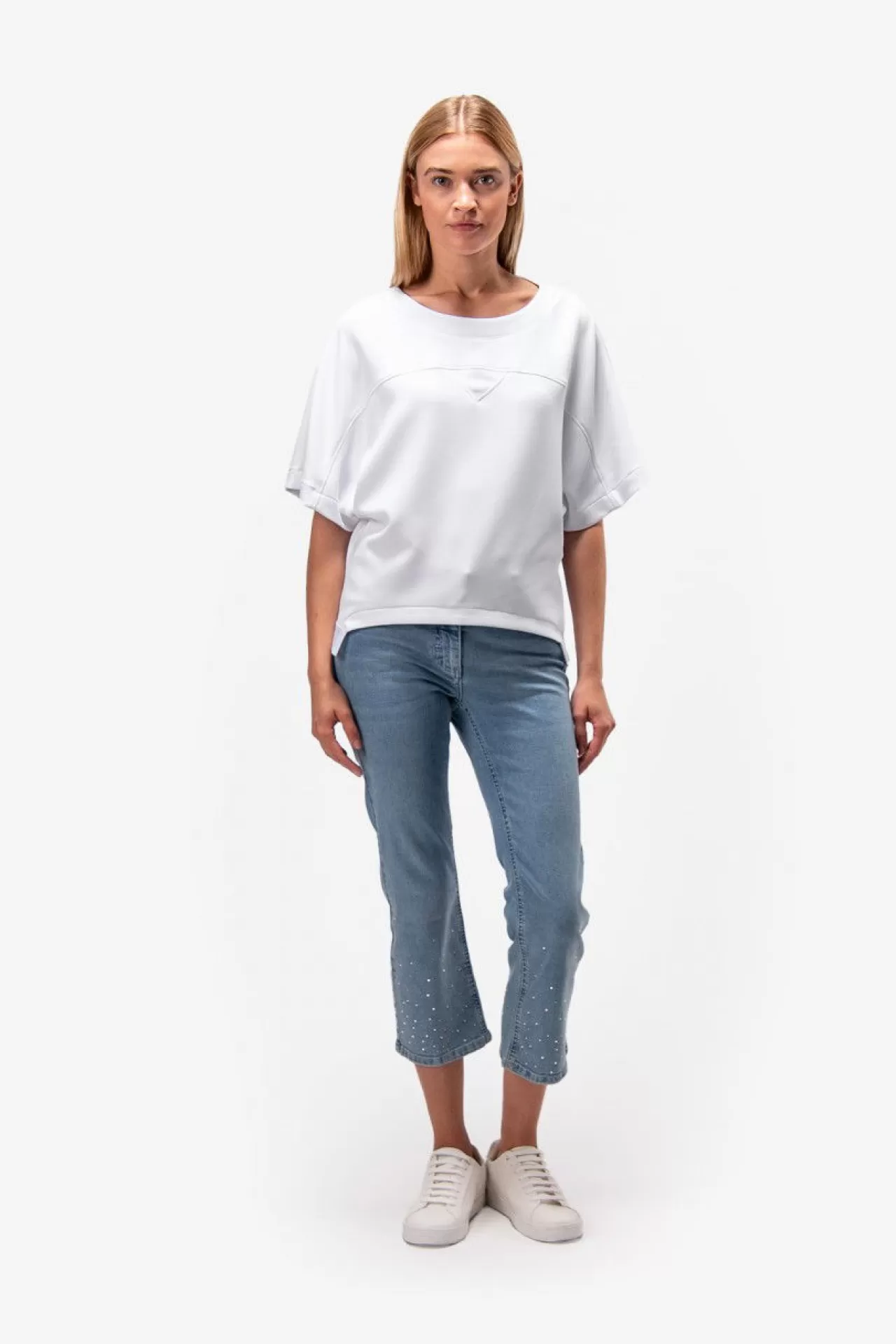 Kurzarm-Sweatshirt Mit Rundhalsausschnitt^Sportalm Discount