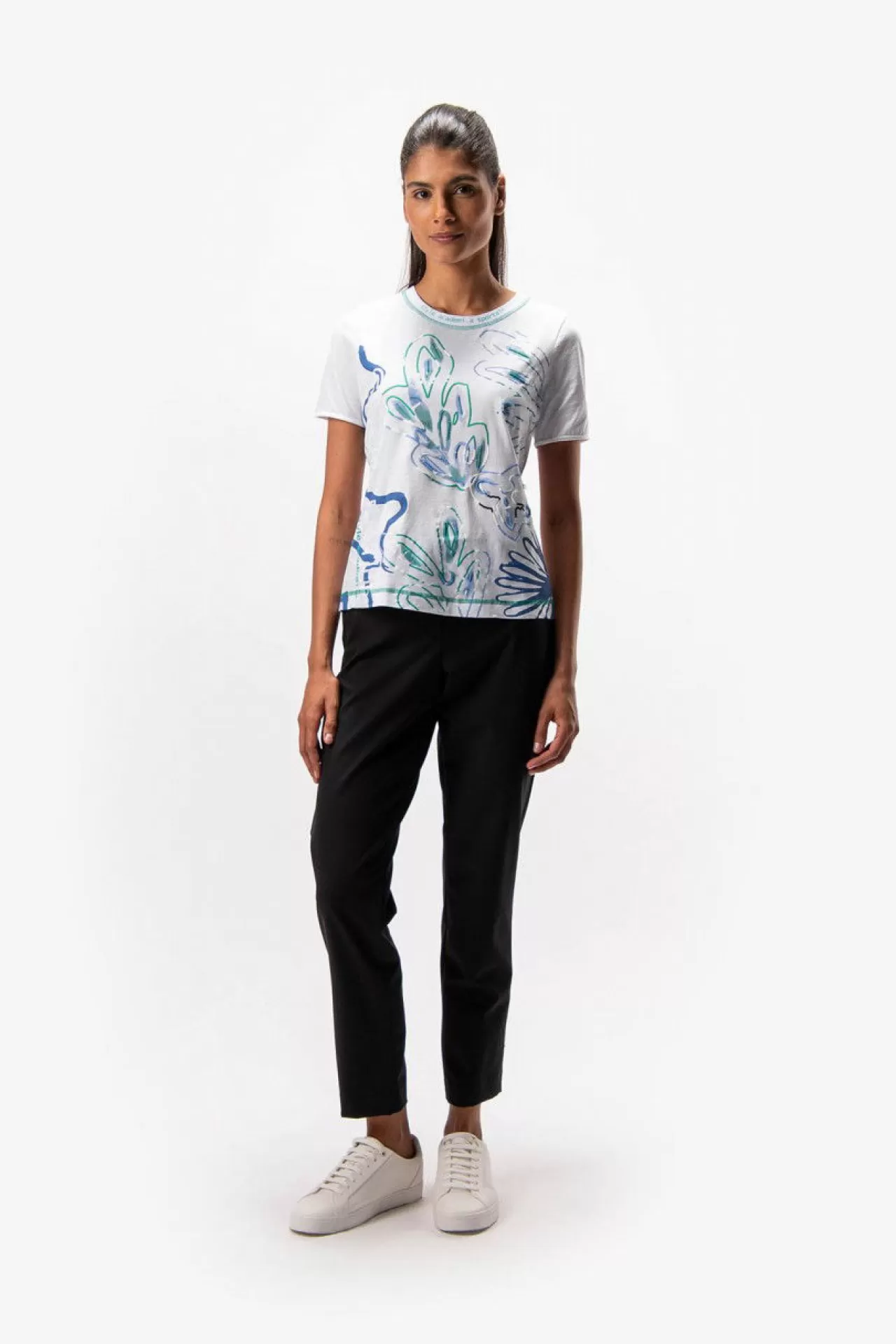 T-shirt Aus Angenehmer Baumwoll-Qualität^Sportalm Fashion