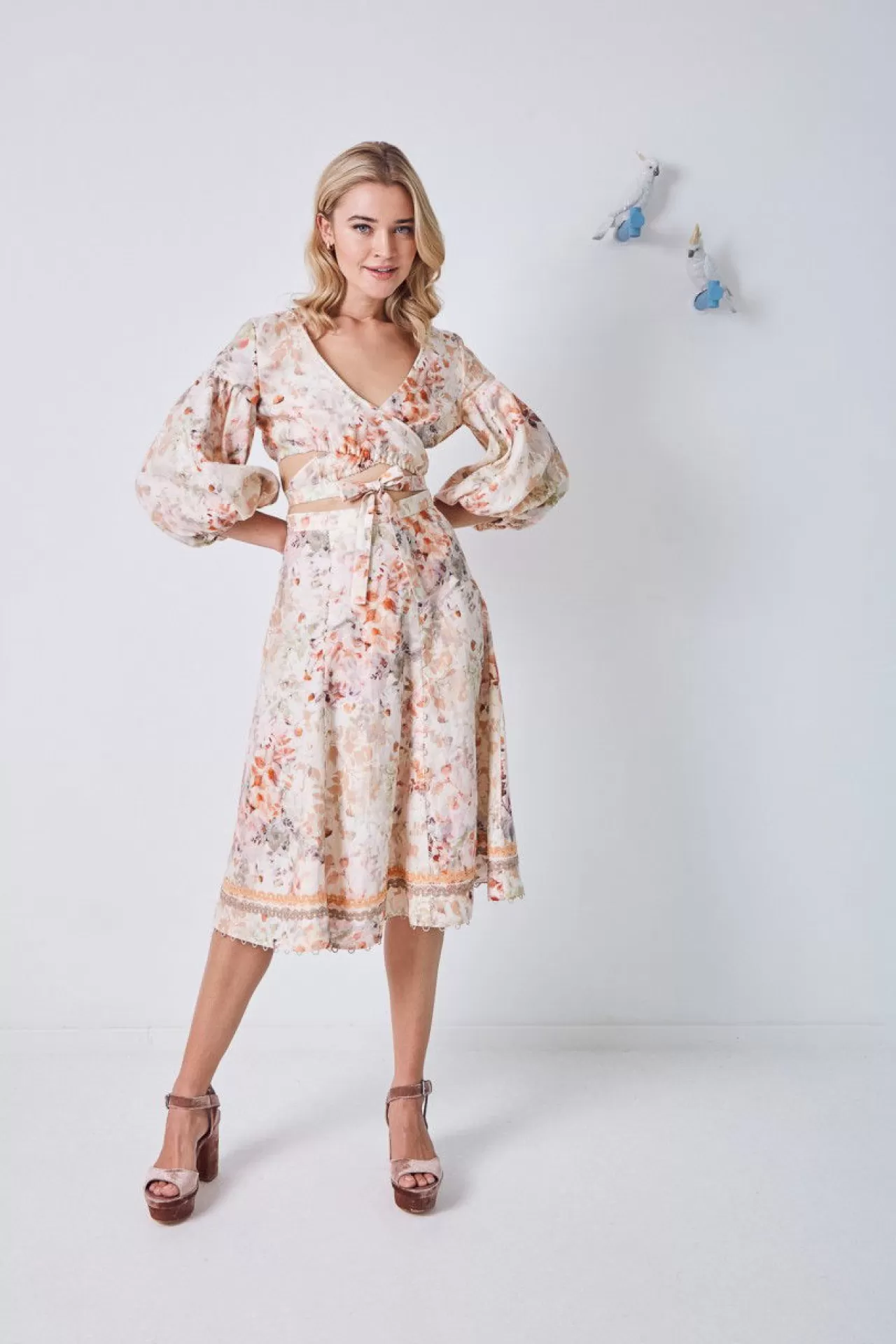 Wickel-Dirndlbluse Aus Leinen Mit Romantischem Druck^Sportalm Store